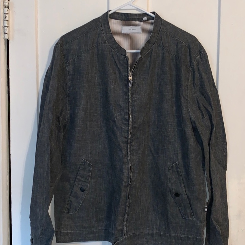 NWOT Mens Five Four Dark Gray Chambray